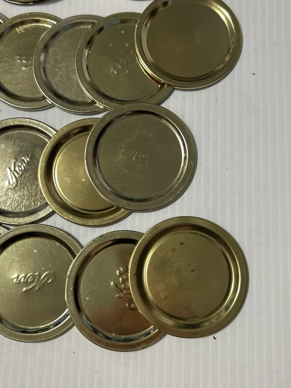 Gold Mason Jar Lid Rings and Flat Caps - Multipack Replacement